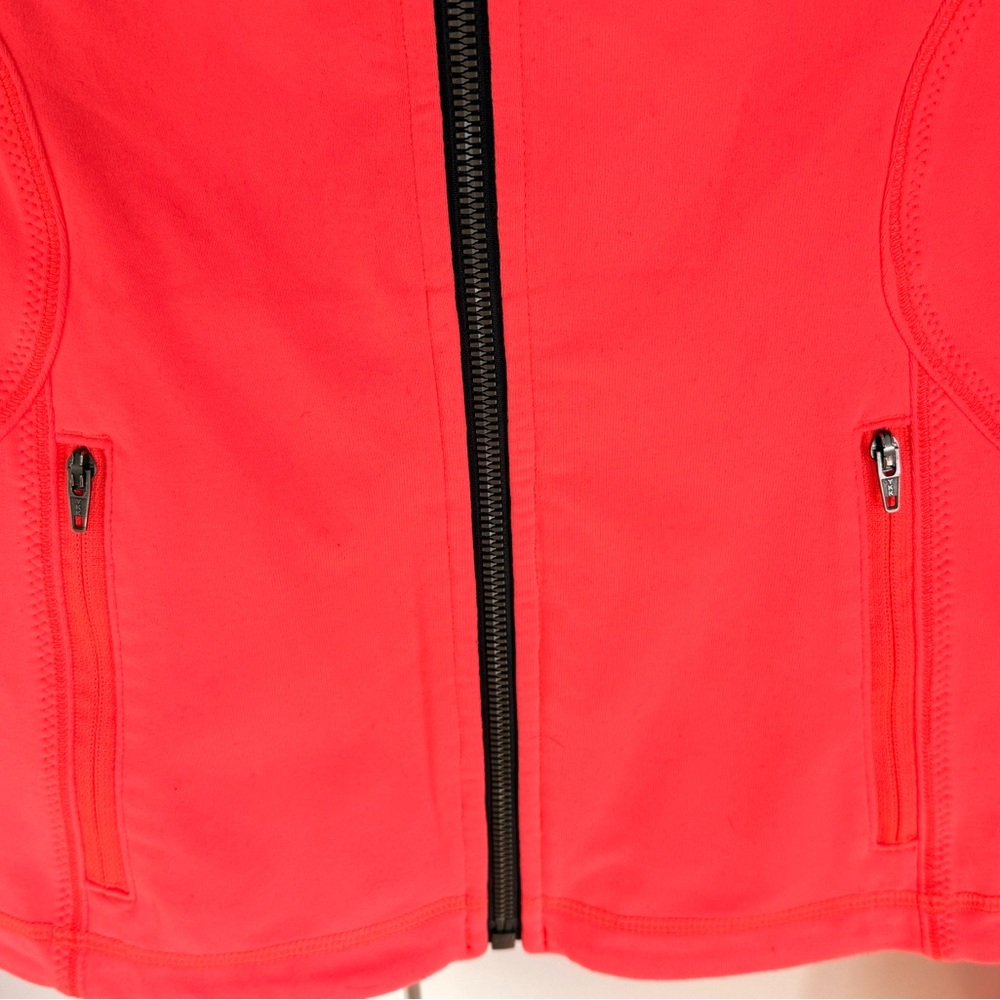 Lululemon Define Jacket Size 6 Coral + Black Striped Flare - Picture 5 of 8